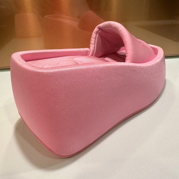 Alexander Wang Taji Platform Slides Size 38 Neon Bubblegum - Picture 10 of 16